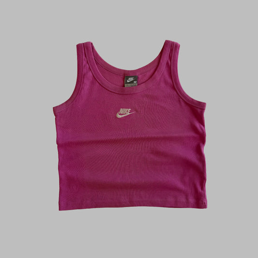 Y2K Nike Embroidered Fitted Tank - M