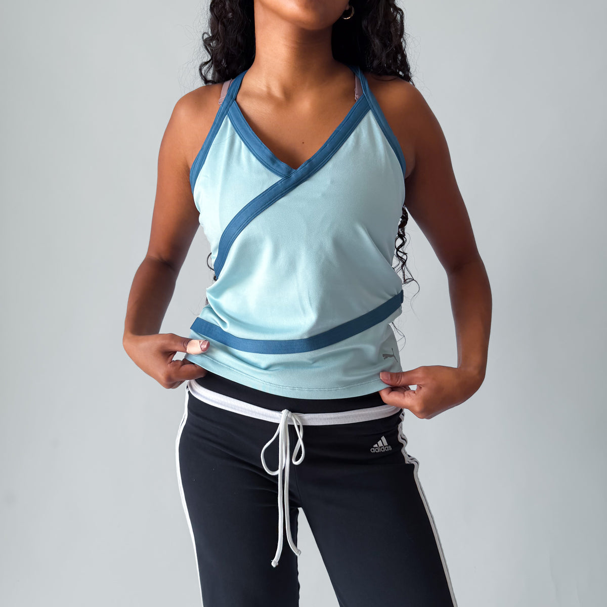 Y2K Puma Synched Racer Back Activewear Tank - L