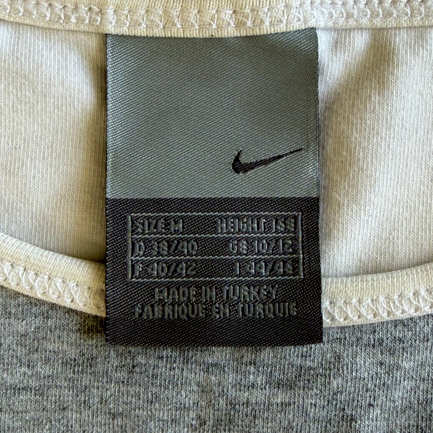 Y2K Nike Centre Swoosh Ringer Baby Tee - M