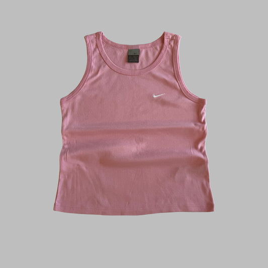 Y2K Nike Single Swoosh Fitted Tank - L