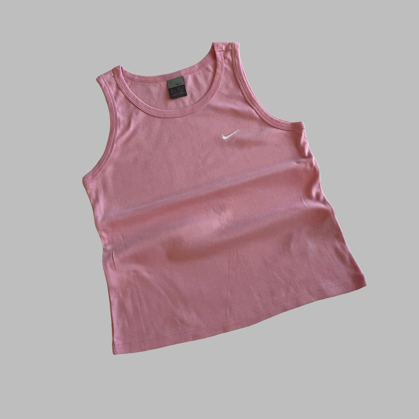 Y2K Nike Single Swoosh Fitted Tank - L