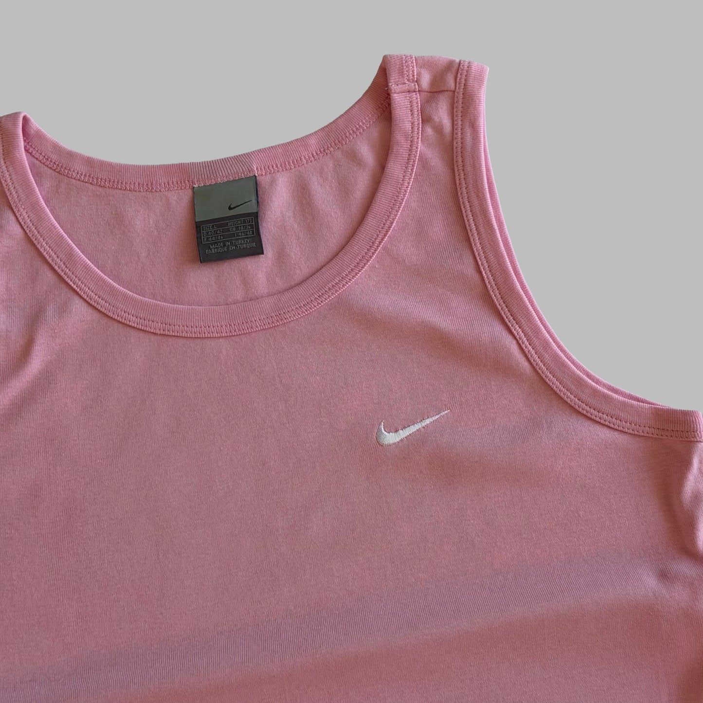 Y2K Nike Single Swoosh Fitted Tank - L