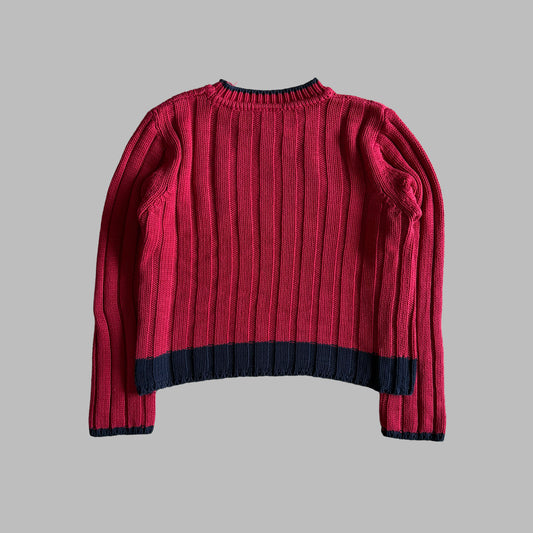 Y2K Ralph Lauren Polo Jeans Co Ribbed Flag Knit - M
