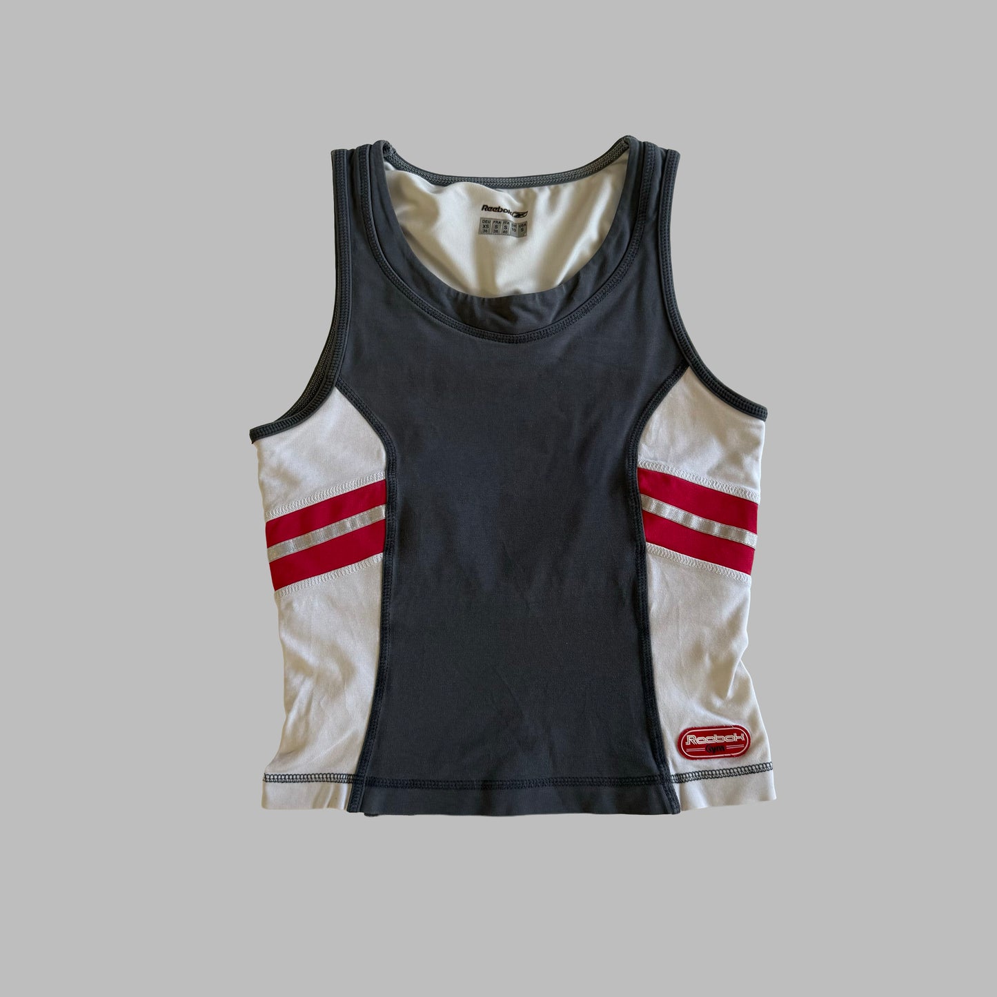 Y2K Reebok Panelled Activewear Tank - S