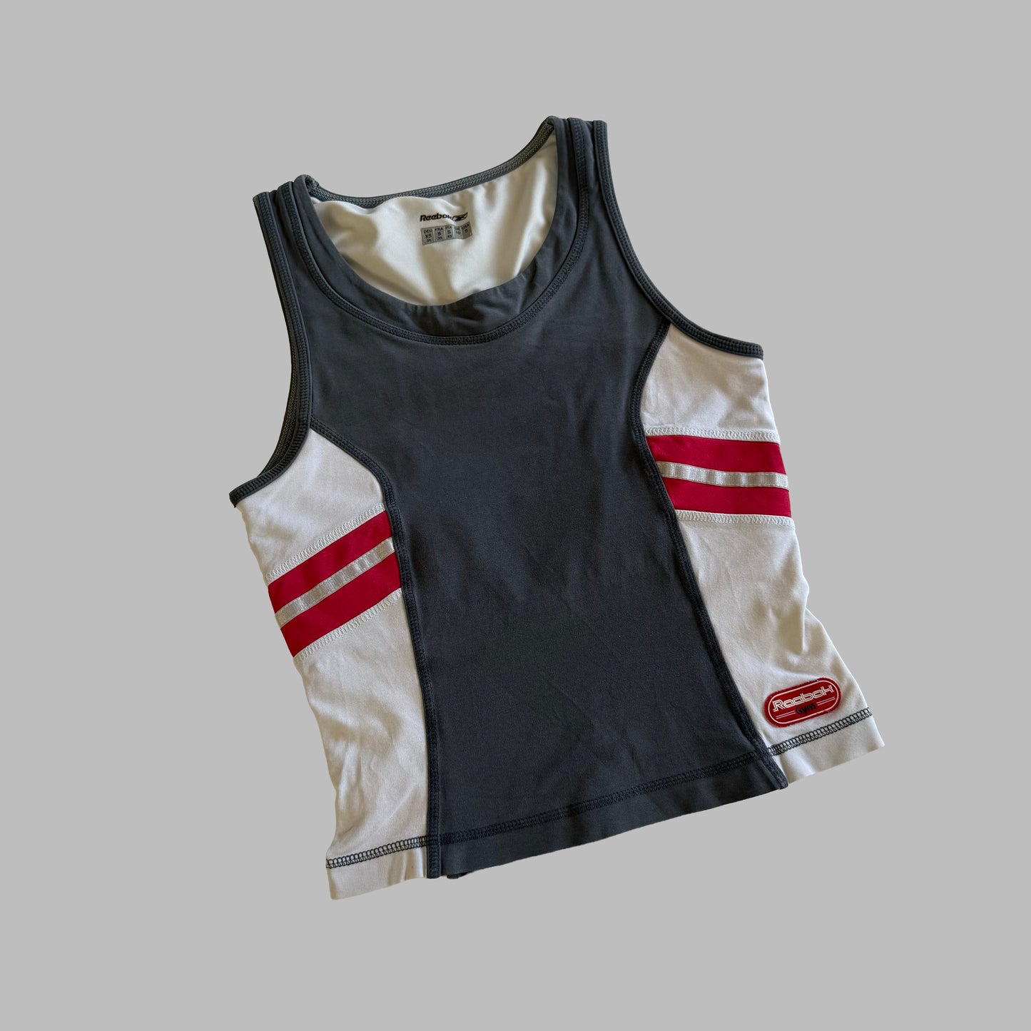 Y2K Reebok Panelled Activewear Tank - S