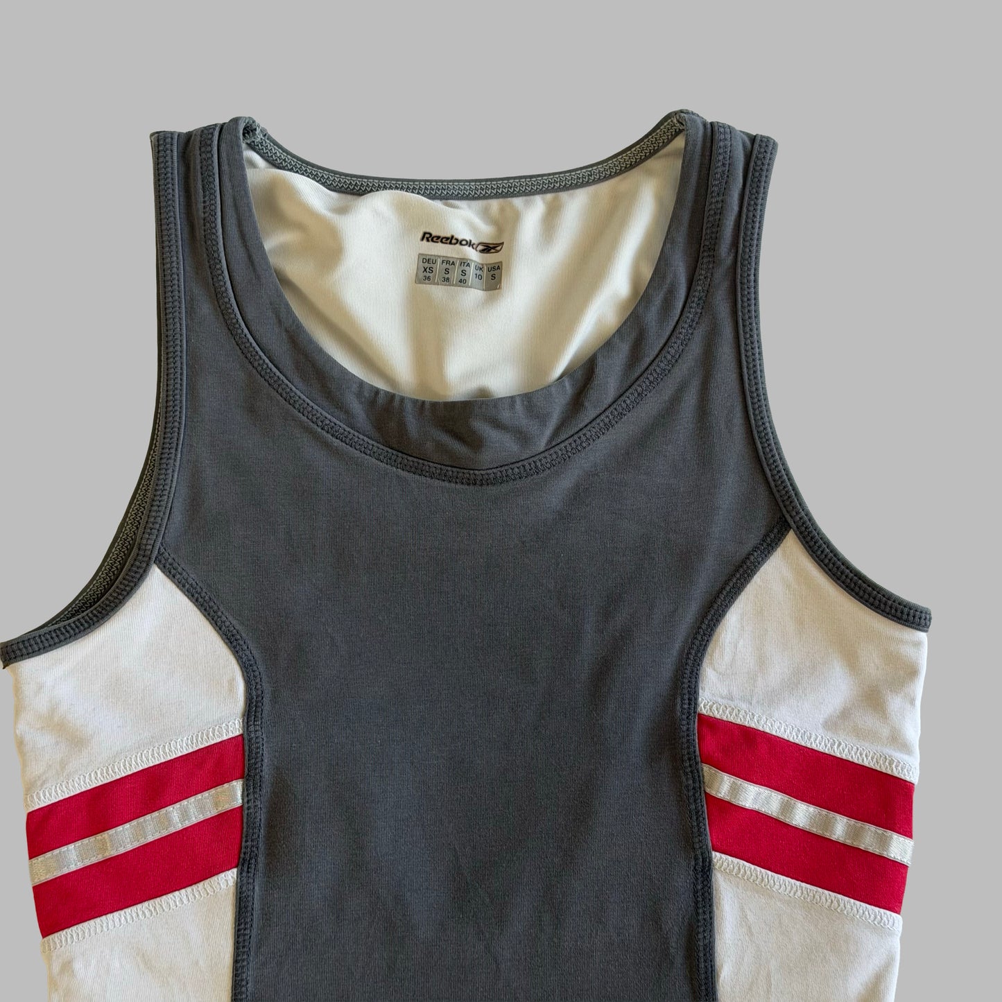 Y2K Reebok Panelled Activewear Tank - S