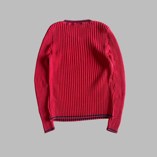 Y2K Ralph Lauren Polo Jeans Co Ribbed Flag Knit - L