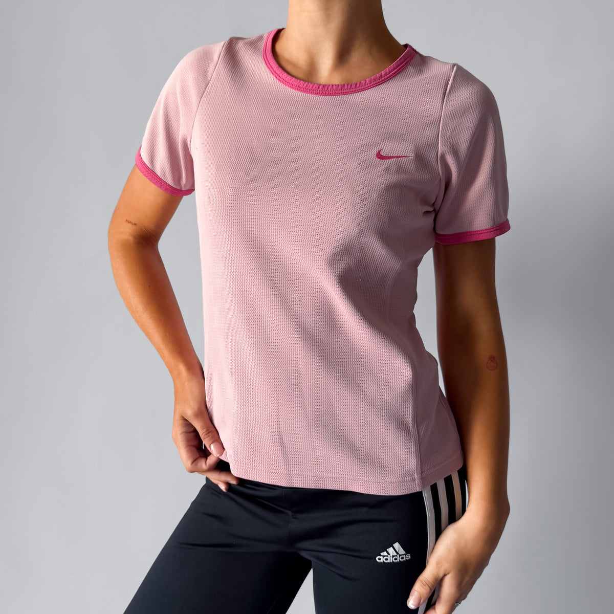 Y2K Nike Ringer Activewear Top - L