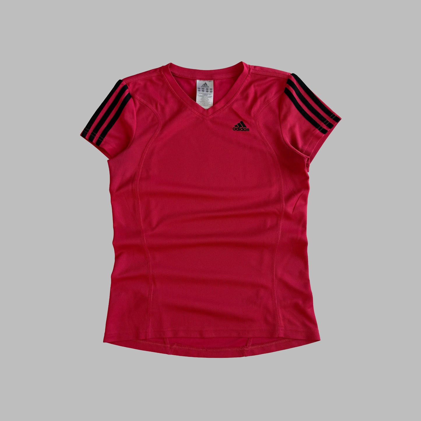 Y2K Adidas Three Stripe Lightweight Activewear Top - M
