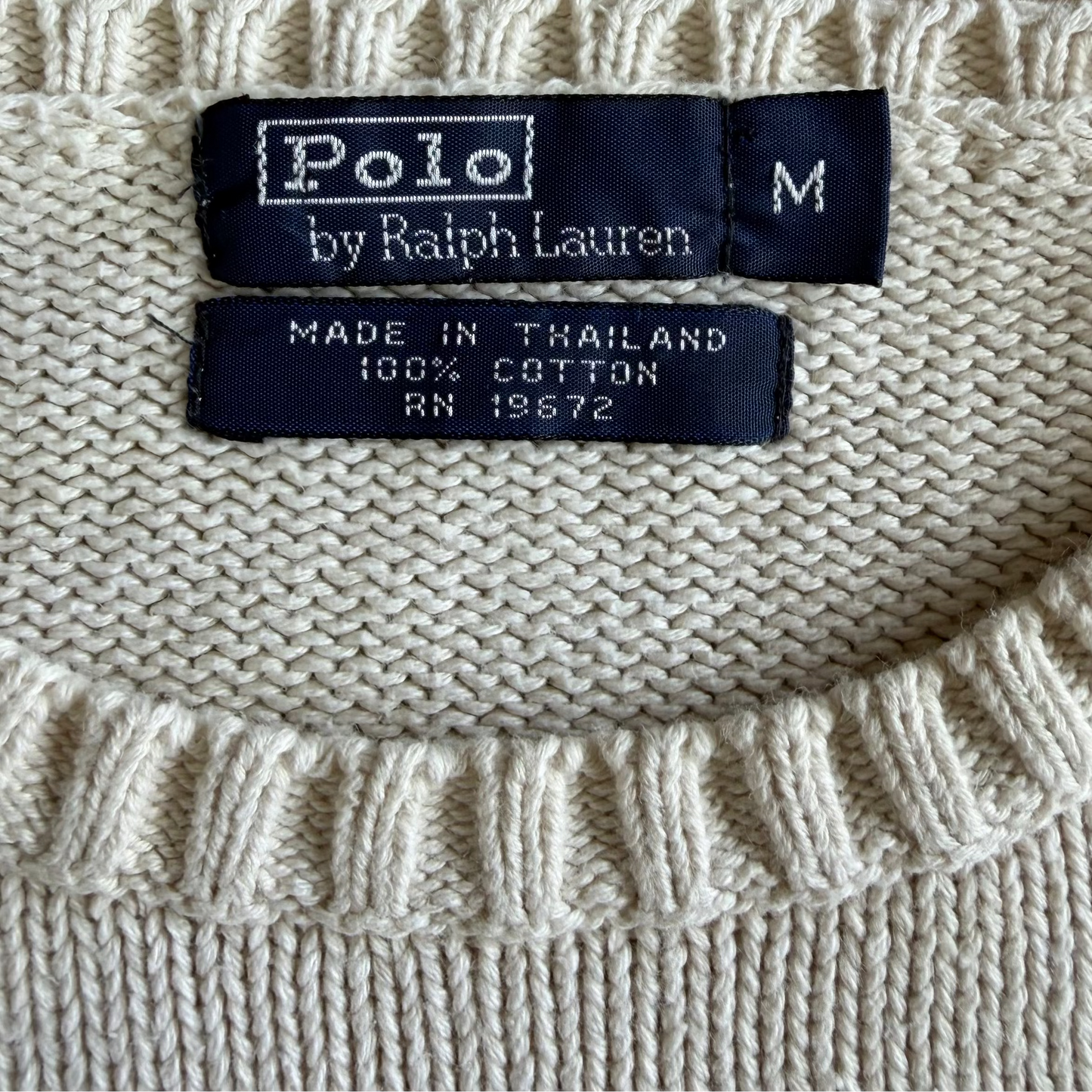 90s Polo Ralph Lauren Heavy Knit - M