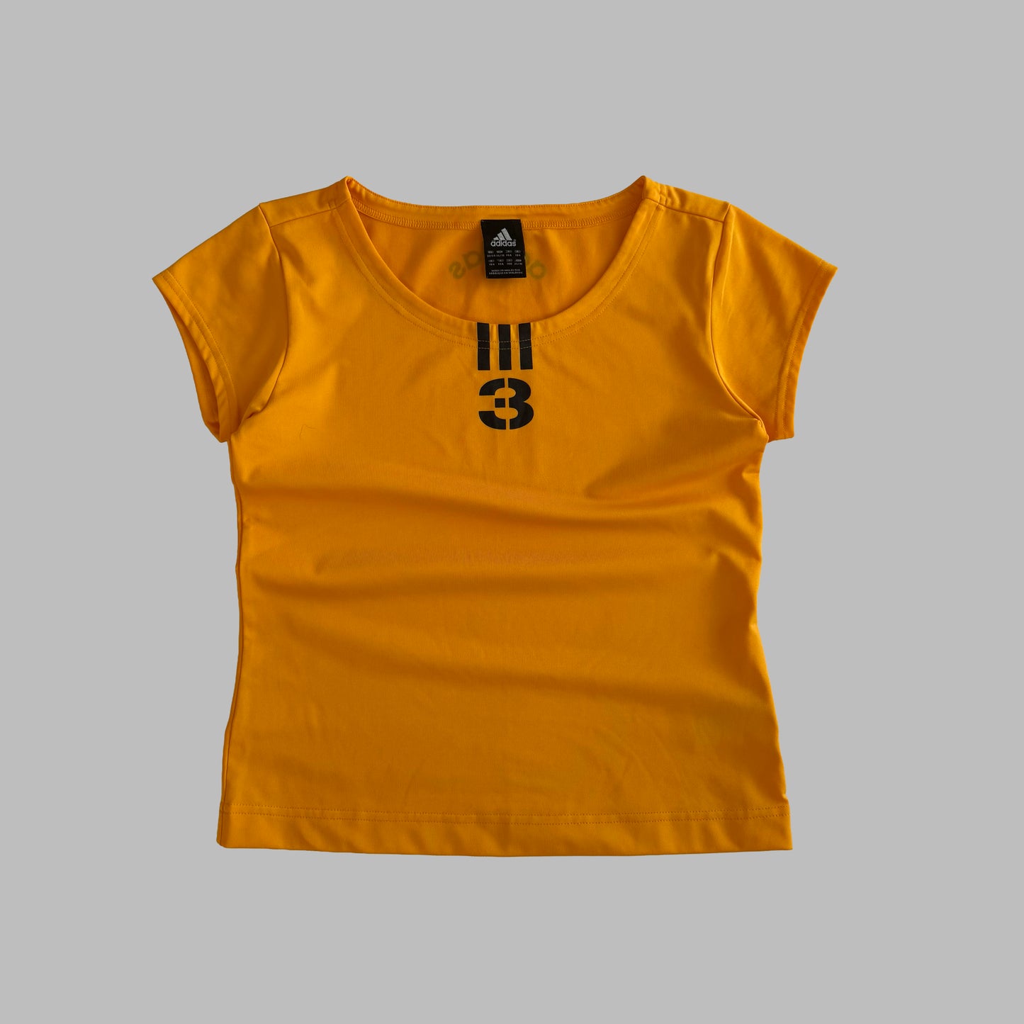 Y2K Adidas Three Stripe Activewear Top - M/L