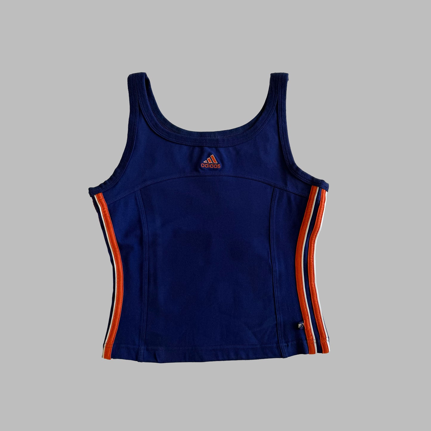 Y2K Adidas Three Stripe Activewear Tank - M