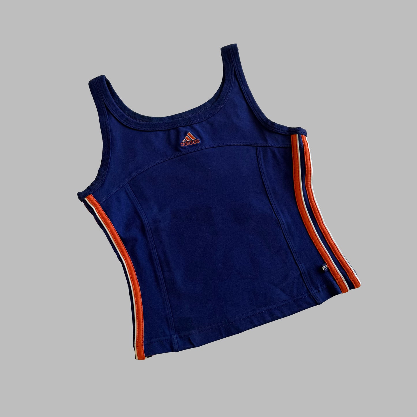 Y2K Adidas Three Stripe Activewear Tank - M