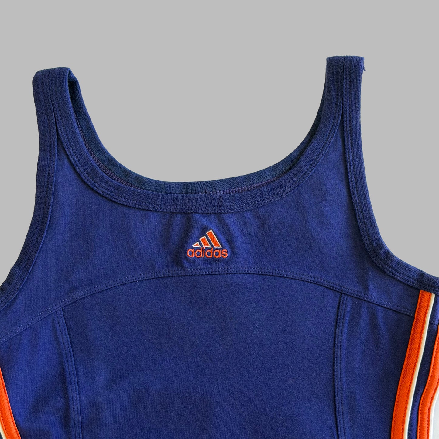 Y2K Adidas Three Stripe Activewear Tank - M