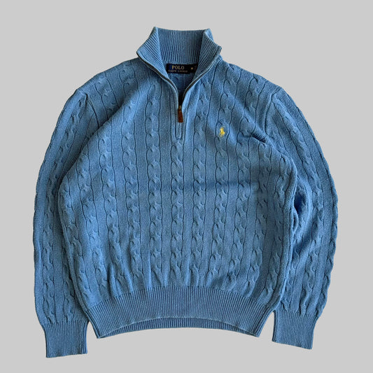 Ralph Lauren Cable Knit Quarter Zip - Medium