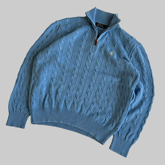 Ralph Lauren Cable Knit Quarter Zip - Medium