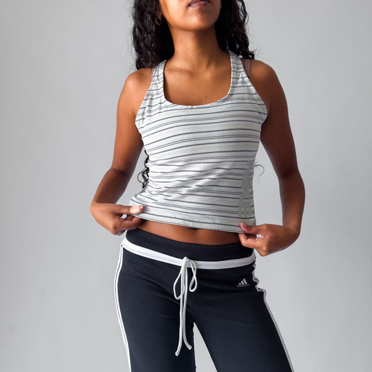 Y2K Nike Striped Racerback Activewear Top - S/M