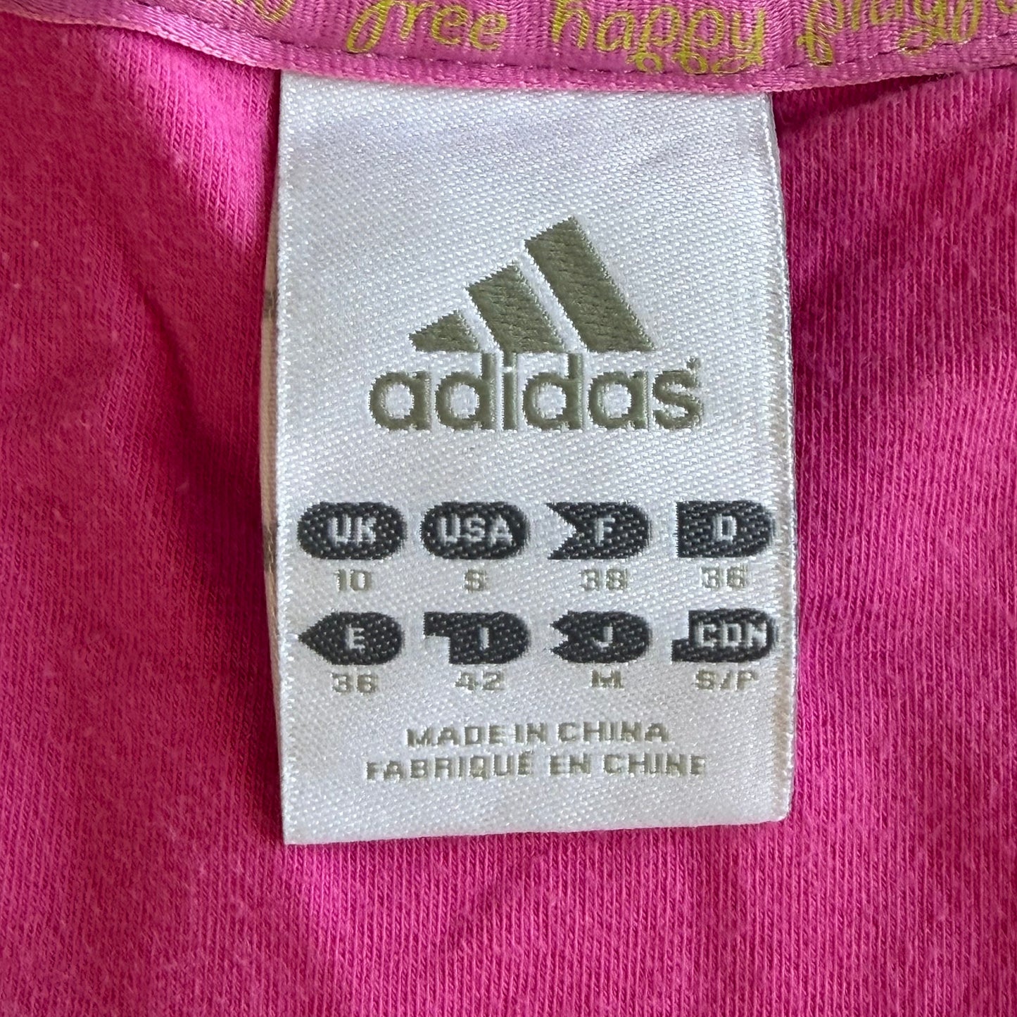 Y2K Adidas Spell Out Activewear Top - M/L