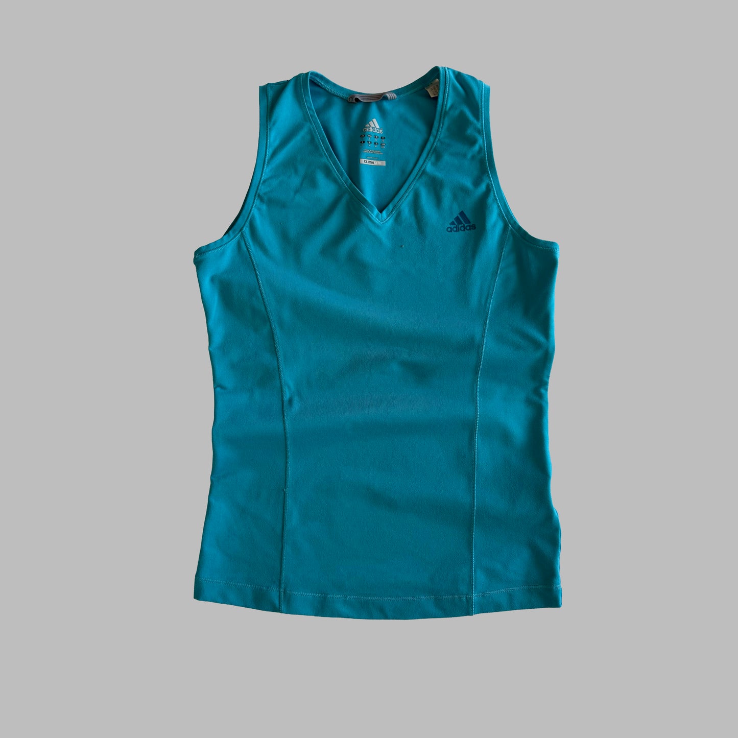 Y2K Adidas V-Neck Activewear Top - M/L