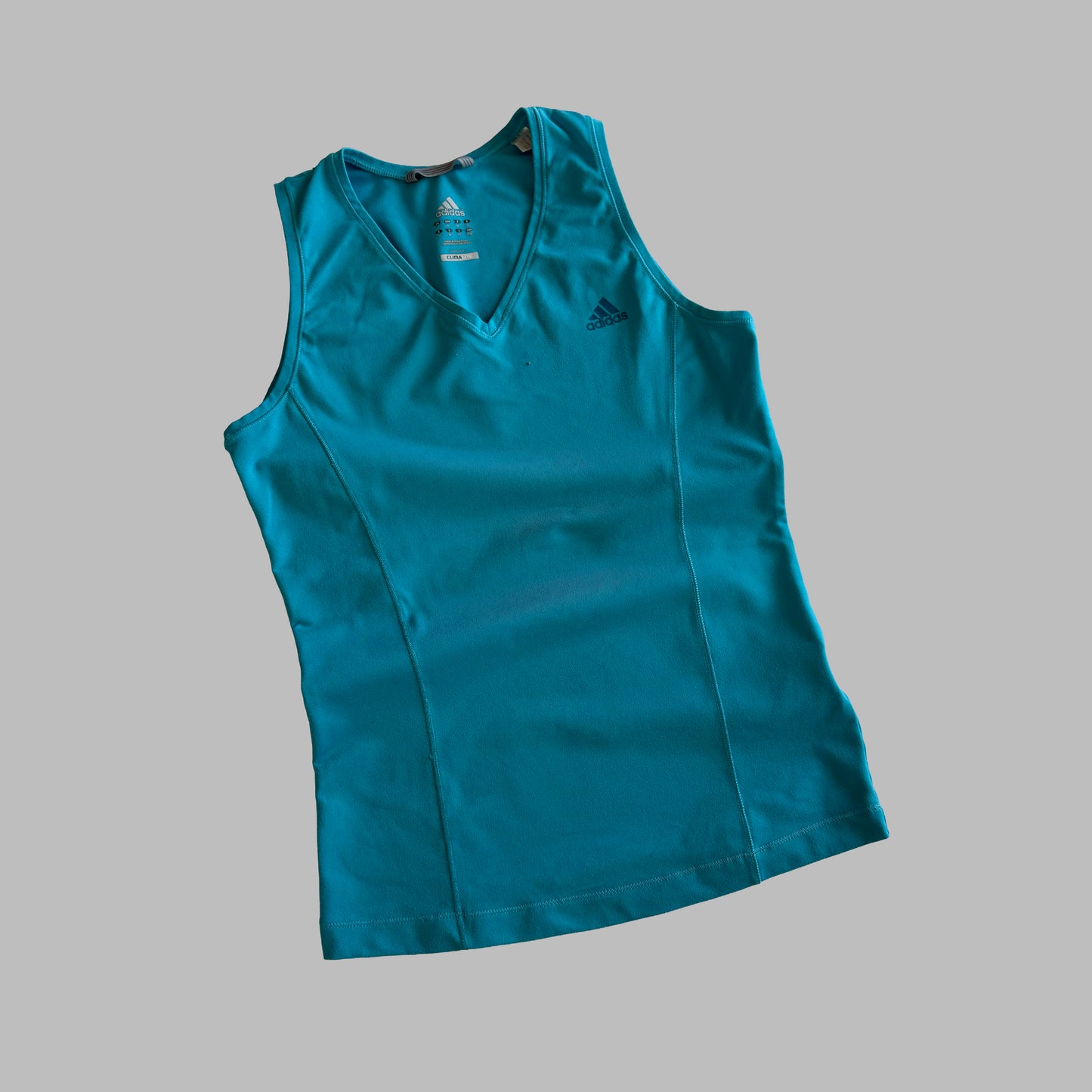 Y2K Adidas V-Neck Activewear Top - M/L