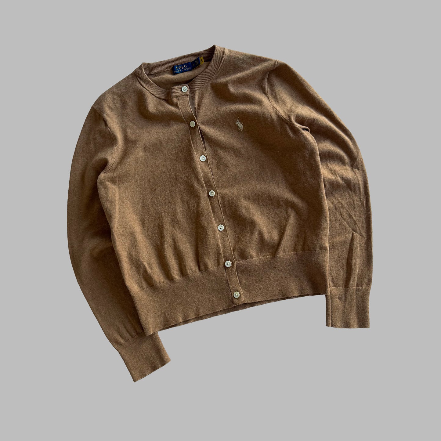 Y2K Polo Ralph Lauren Lightweight Cardigan - M