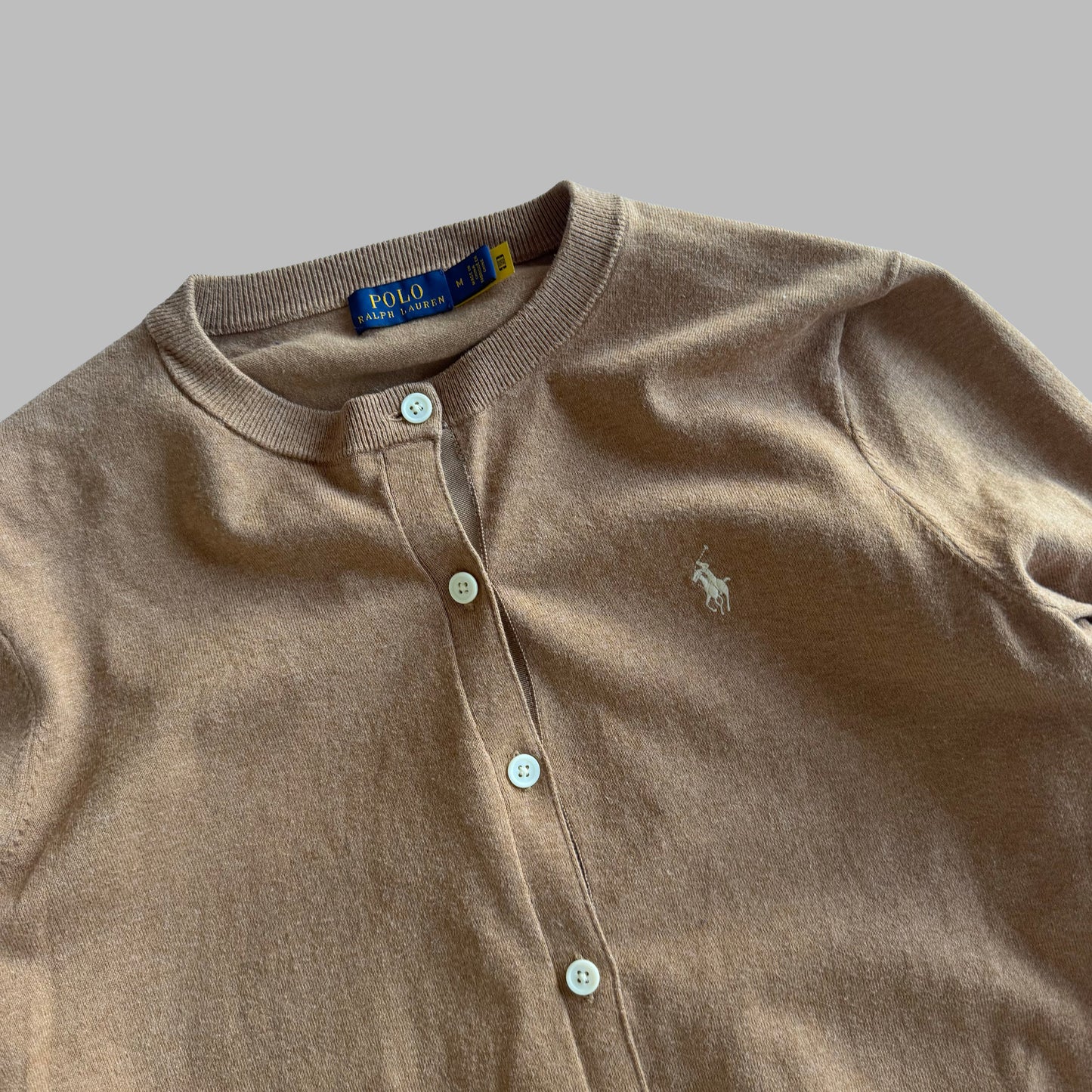 Y2K Polo Ralph Lauren Lightweight Cardigan - M