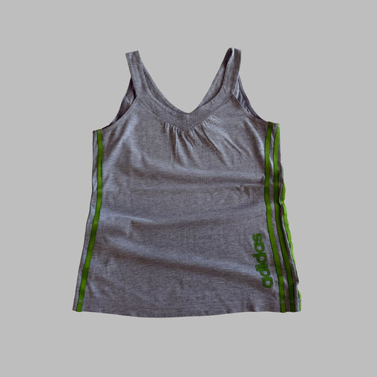 Y2K Adidas Three Stripe Activewear Tank - M/L