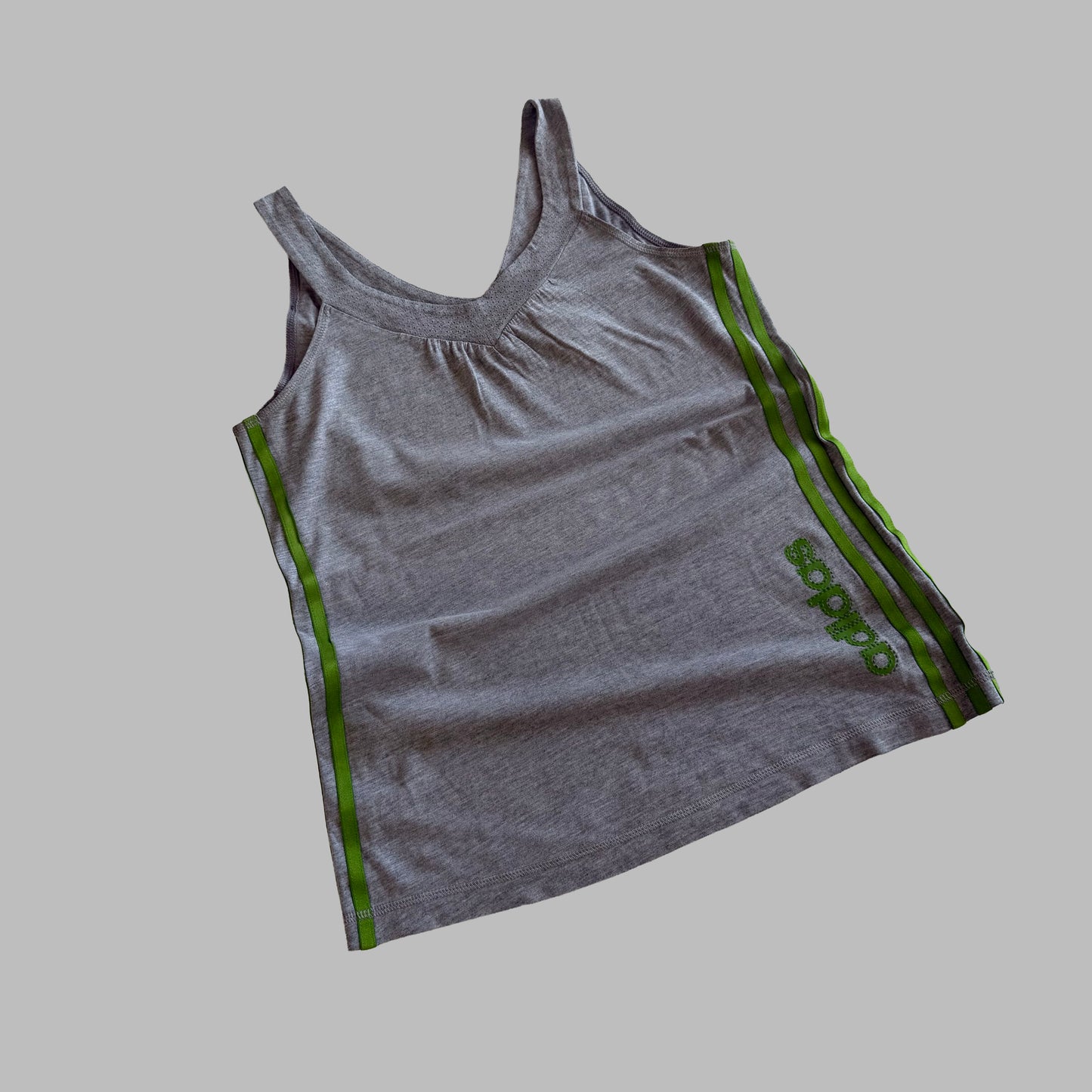 Y2K Adidas Three Stripe Activewear Tank - M/L
