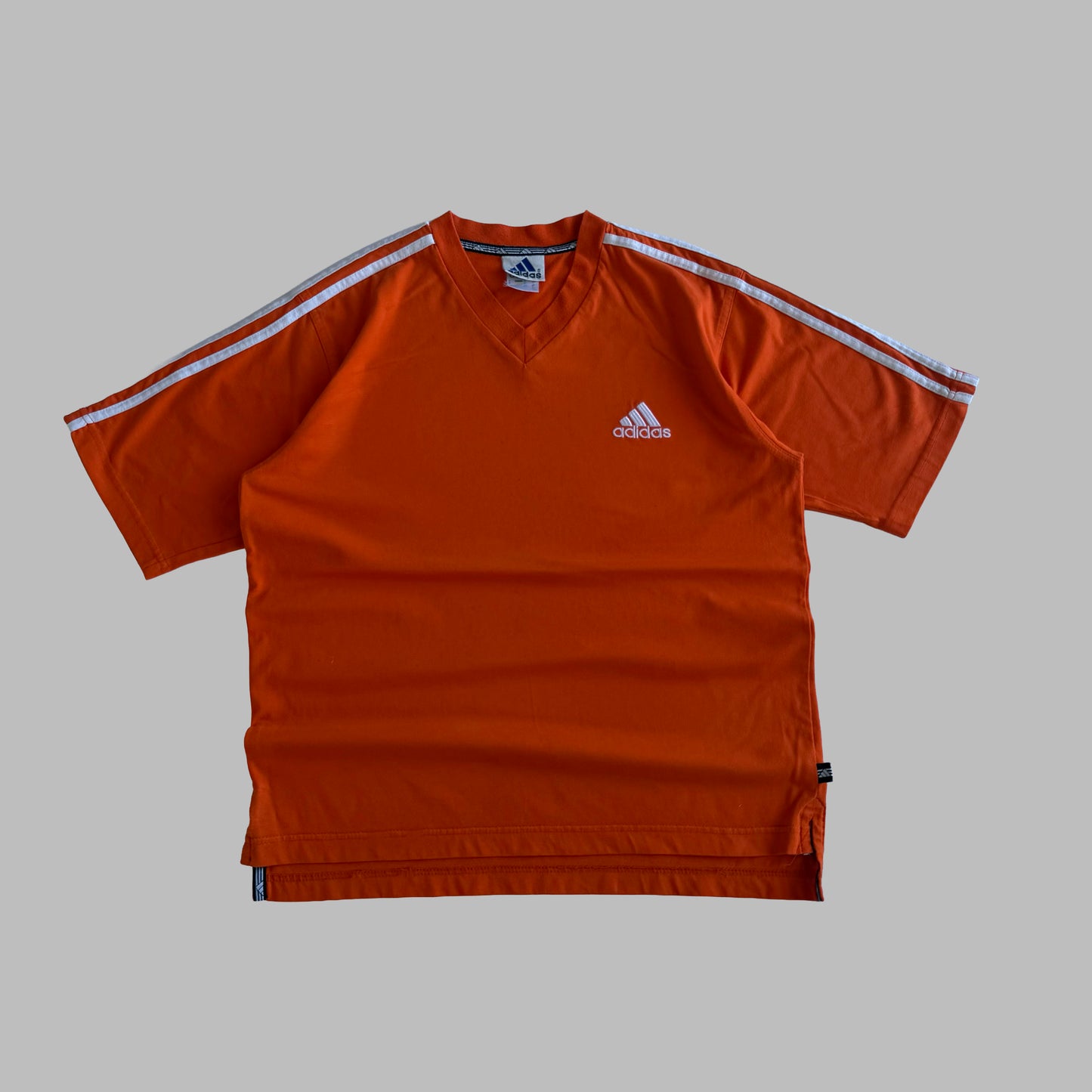 90s Adidas Three Stripe Heavweight Tee - M