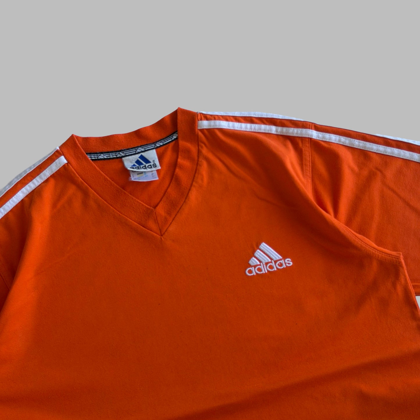 90s Adidas Three Stripe Heavweight Tee - M