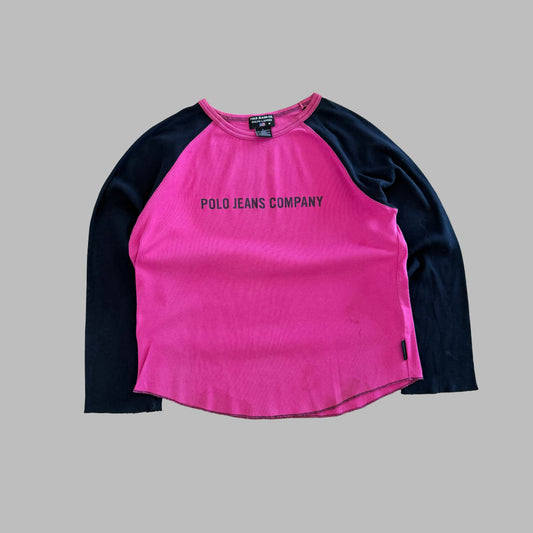 Y2K Polo Jeans Co Raglan Long sleeve - L