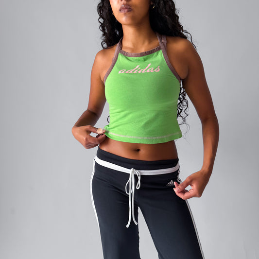 Y2K Adidas Spell Out Halter Top - XS