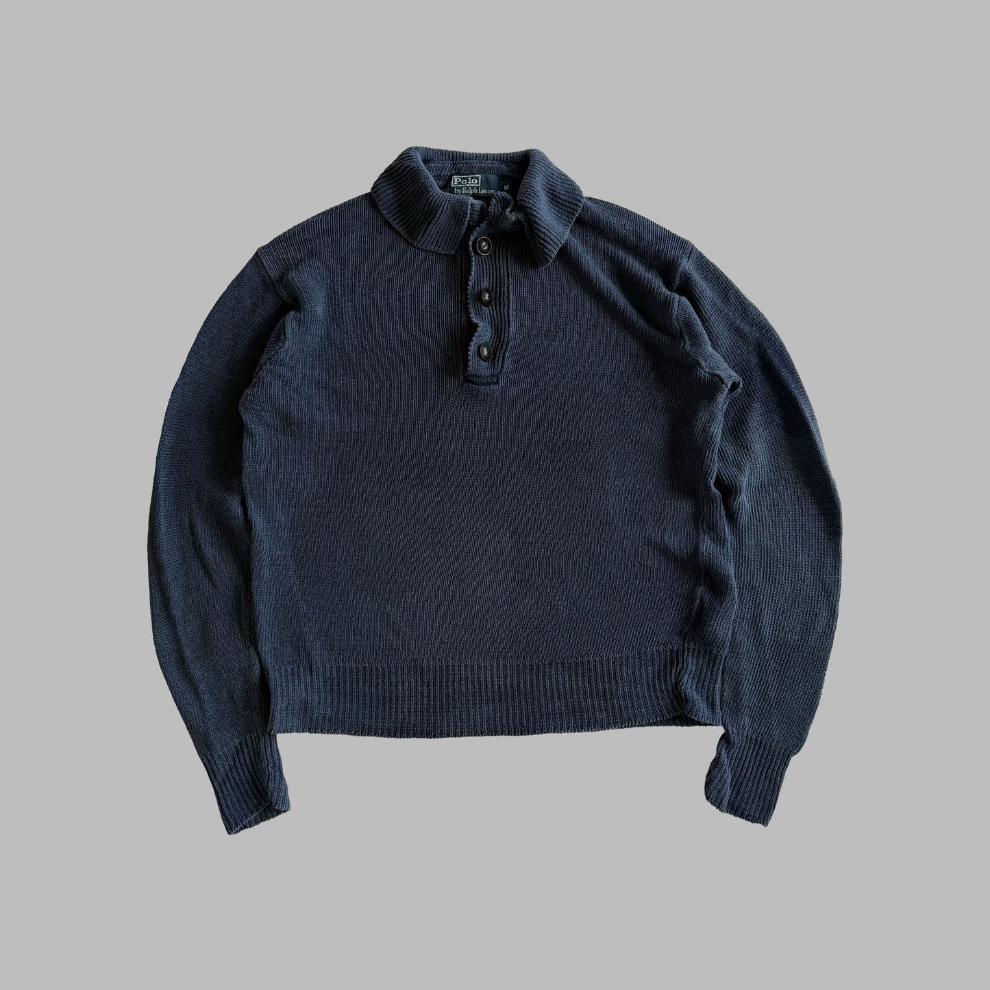 90s Polo Ralph Lauren Lightweight Henley Knit - M