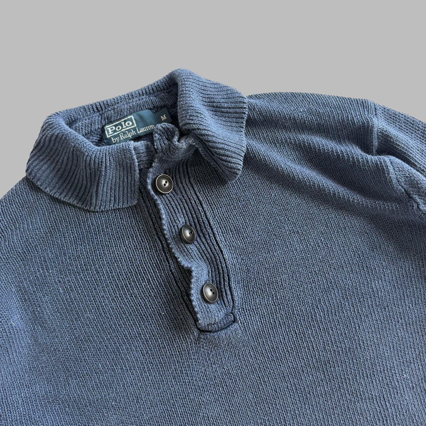90s Polo Ralph Lauren Lightweight Henley Knit - M