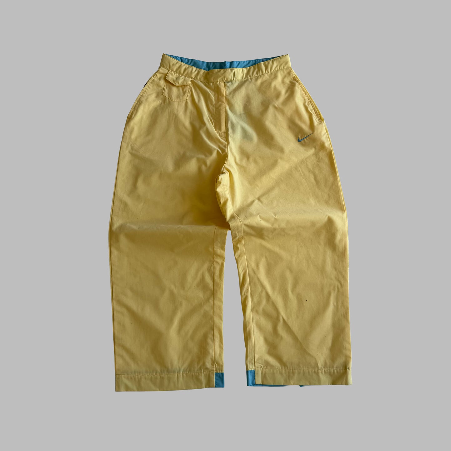 Y2K Nike High Waisted 3/4 Length Track Pants - S