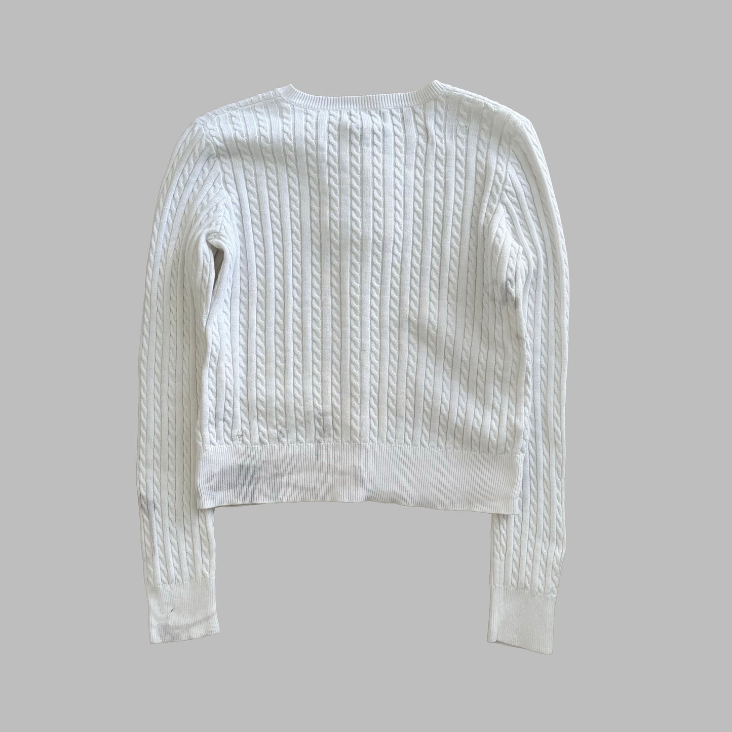Y2K Polo Ralph Lauren Cable Knit Cardigan - M