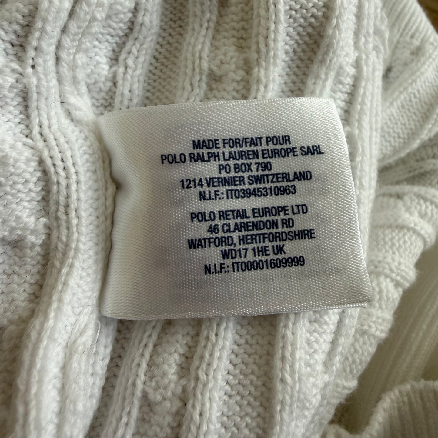 Y2K Polo Ralph Lauren Cable Knit Cardigan - M