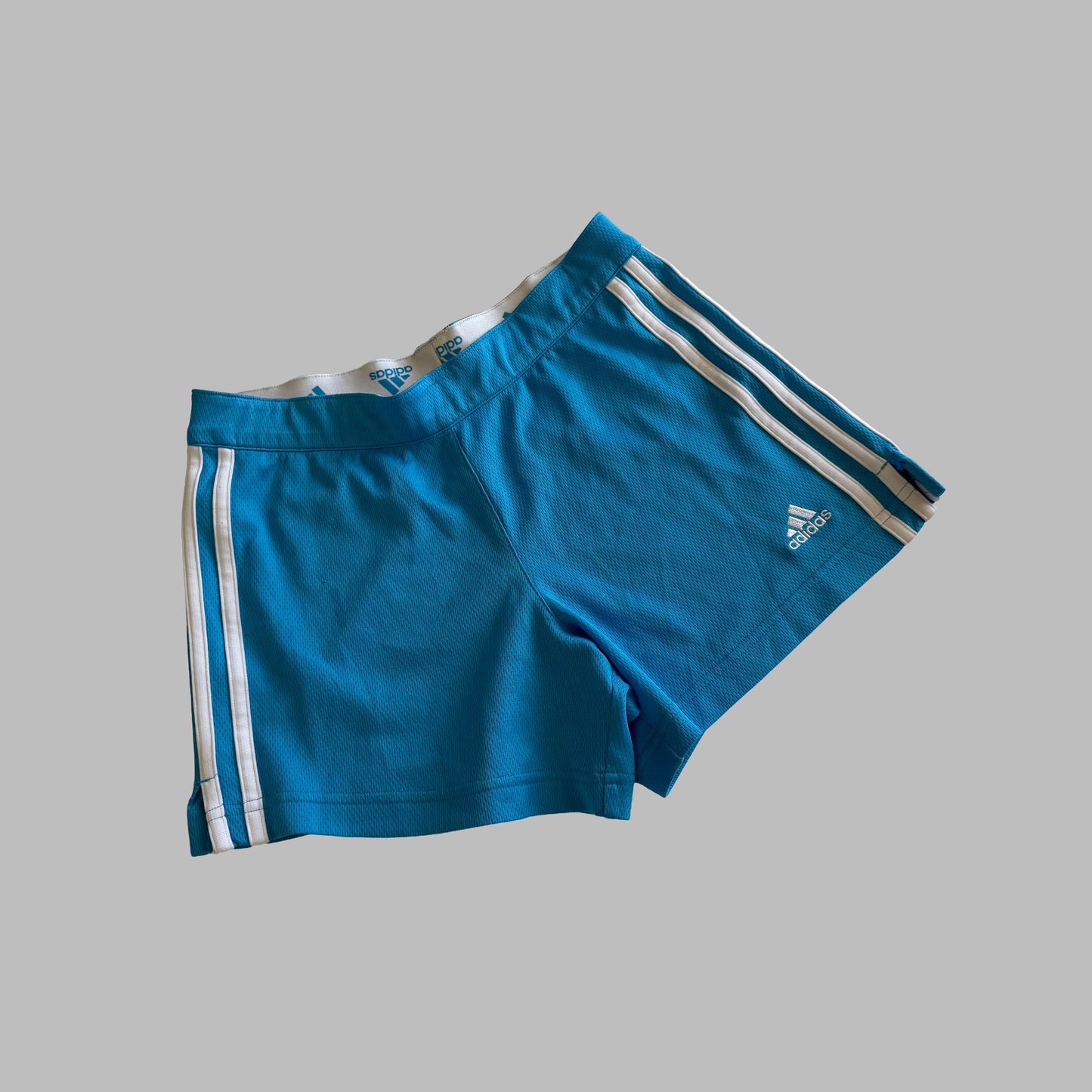 Y2K Adidas Three Stripe Mini Shorts - XS/S