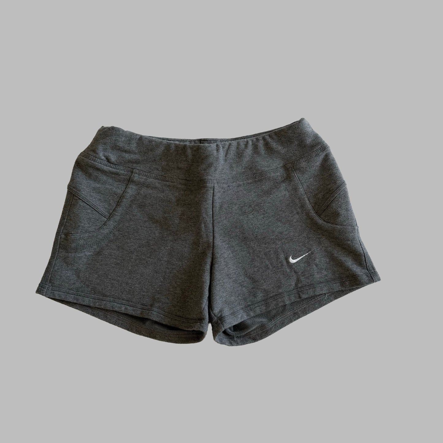 Y2K Nike Classic Swoosh Cotton Mini Shorts - XS