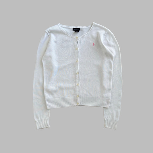 Y2K Polo Ralph Lauren Light Cotton Cardigan - M
