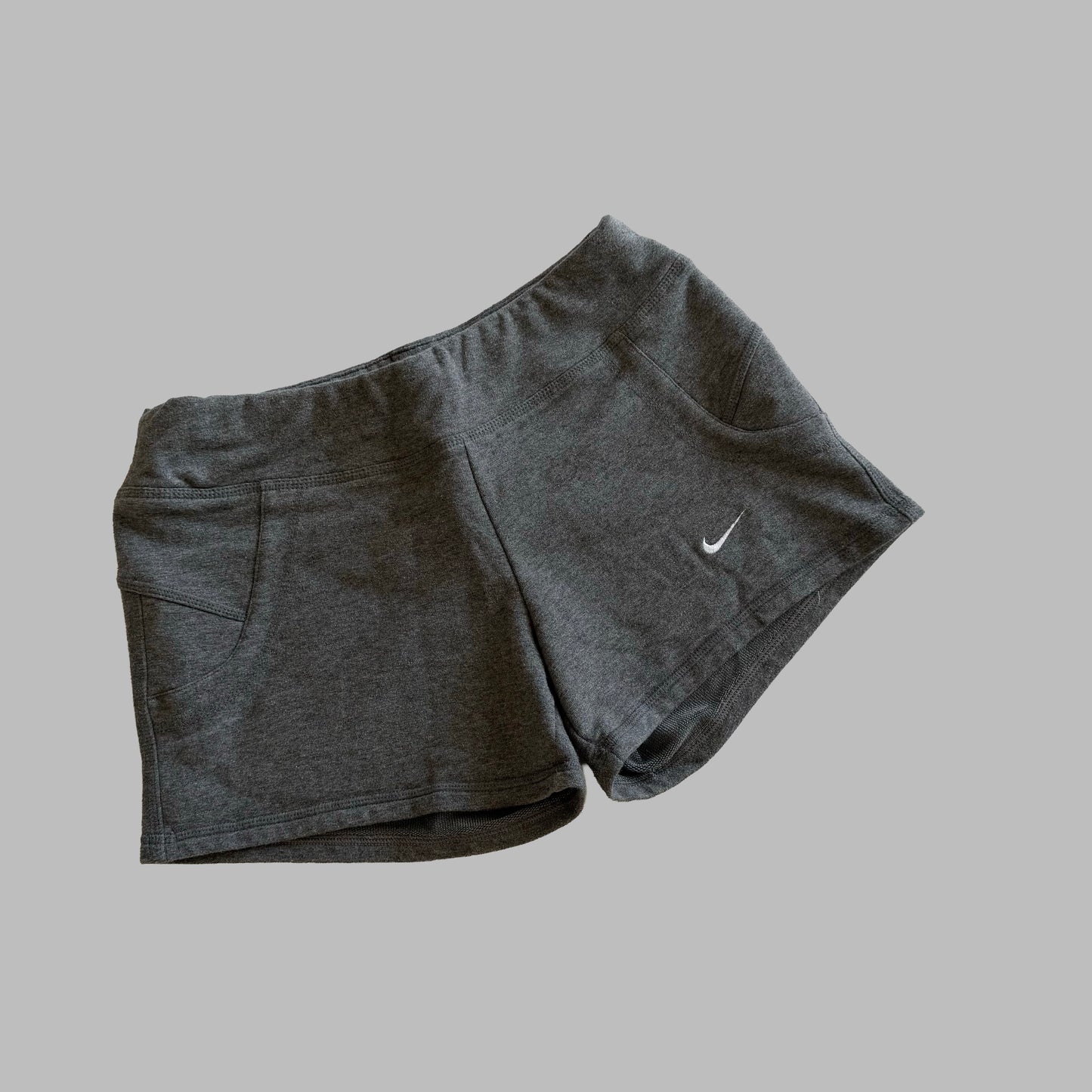 Y2K Nike Classic Swoosh Cotton Mini Shorts - XS