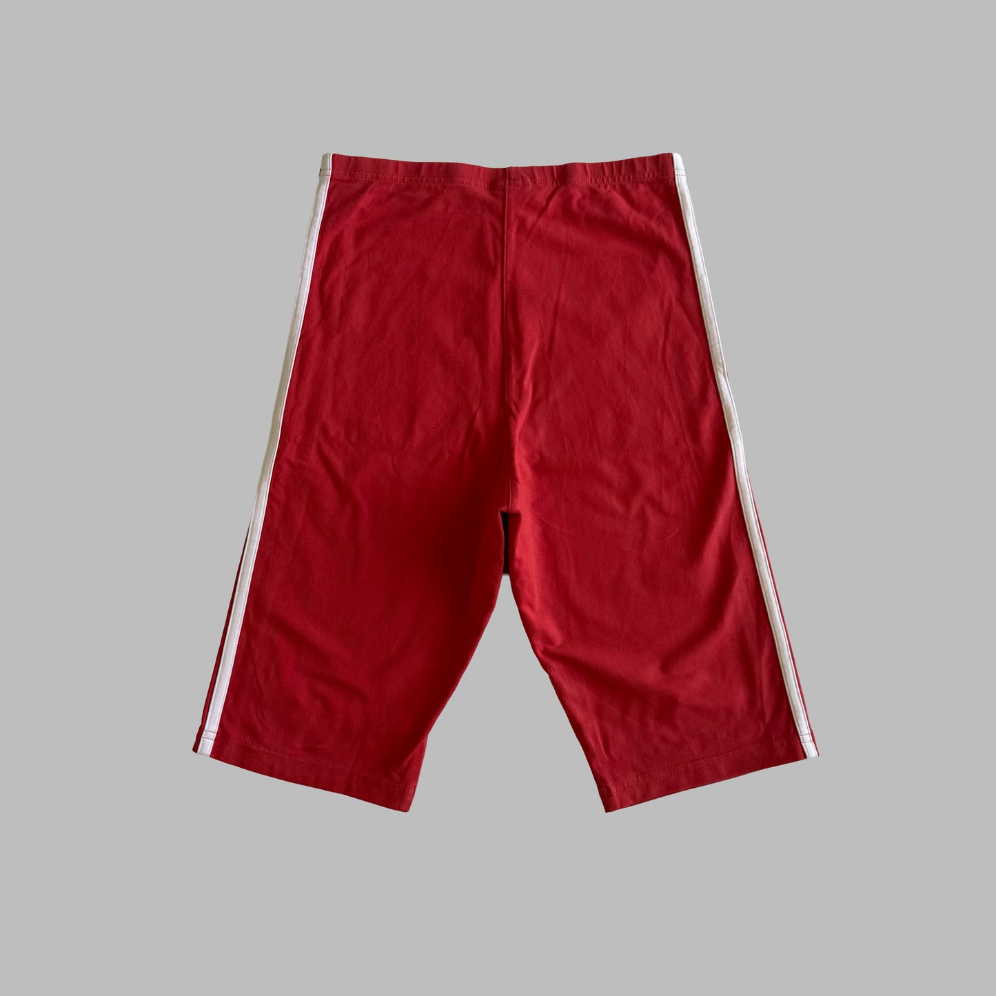 Y2K Adidas Three Stripe High Waisted Biker Shorts - S