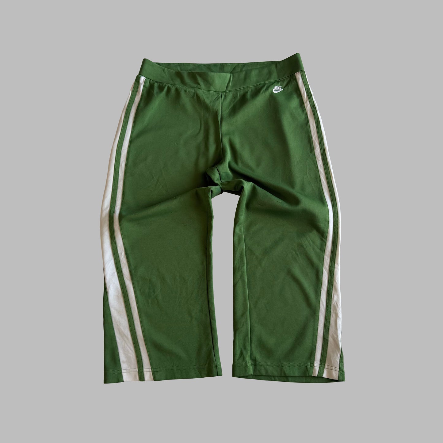 Y2K Nike Striped Wide Leg Capris - L