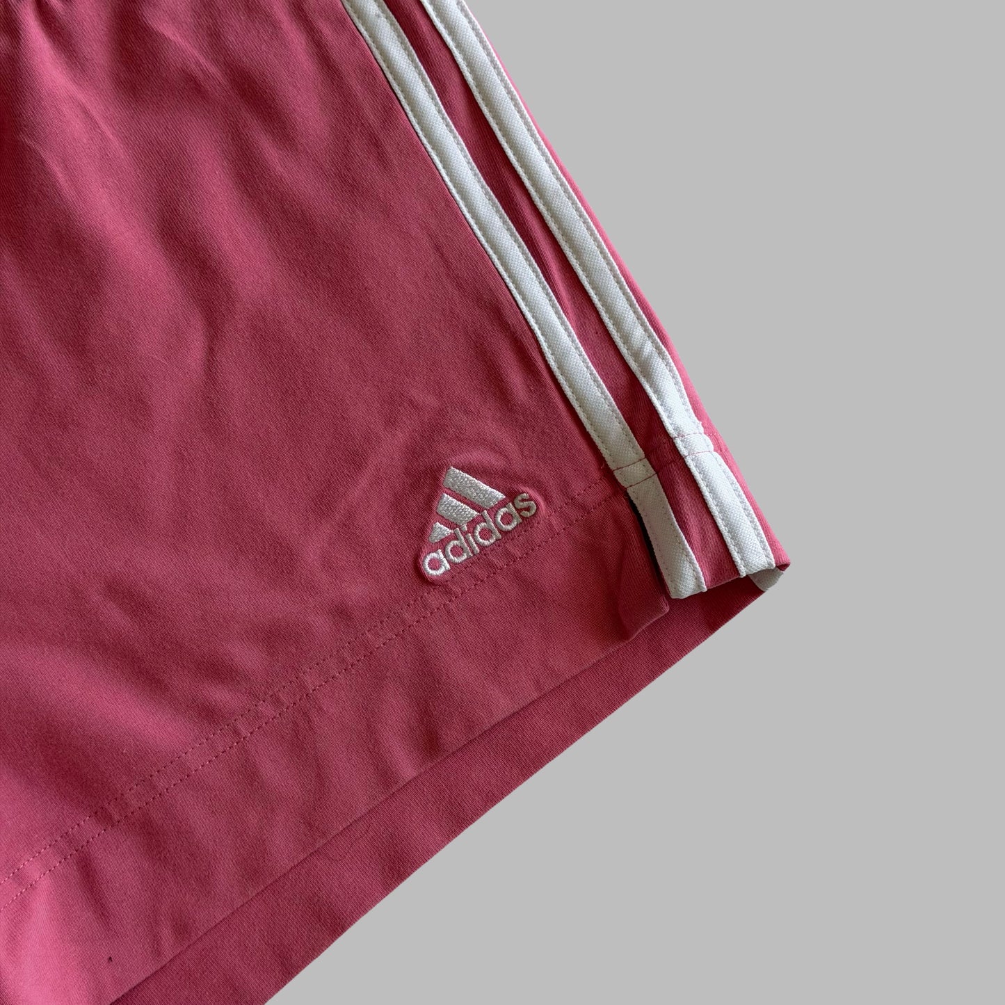 Y2K Adidas Three Stripe Mini Shorts - S