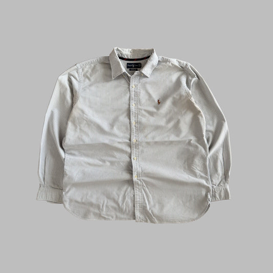 Y2K Polo Ralph Lauren Striped Button Up Shirt - XL