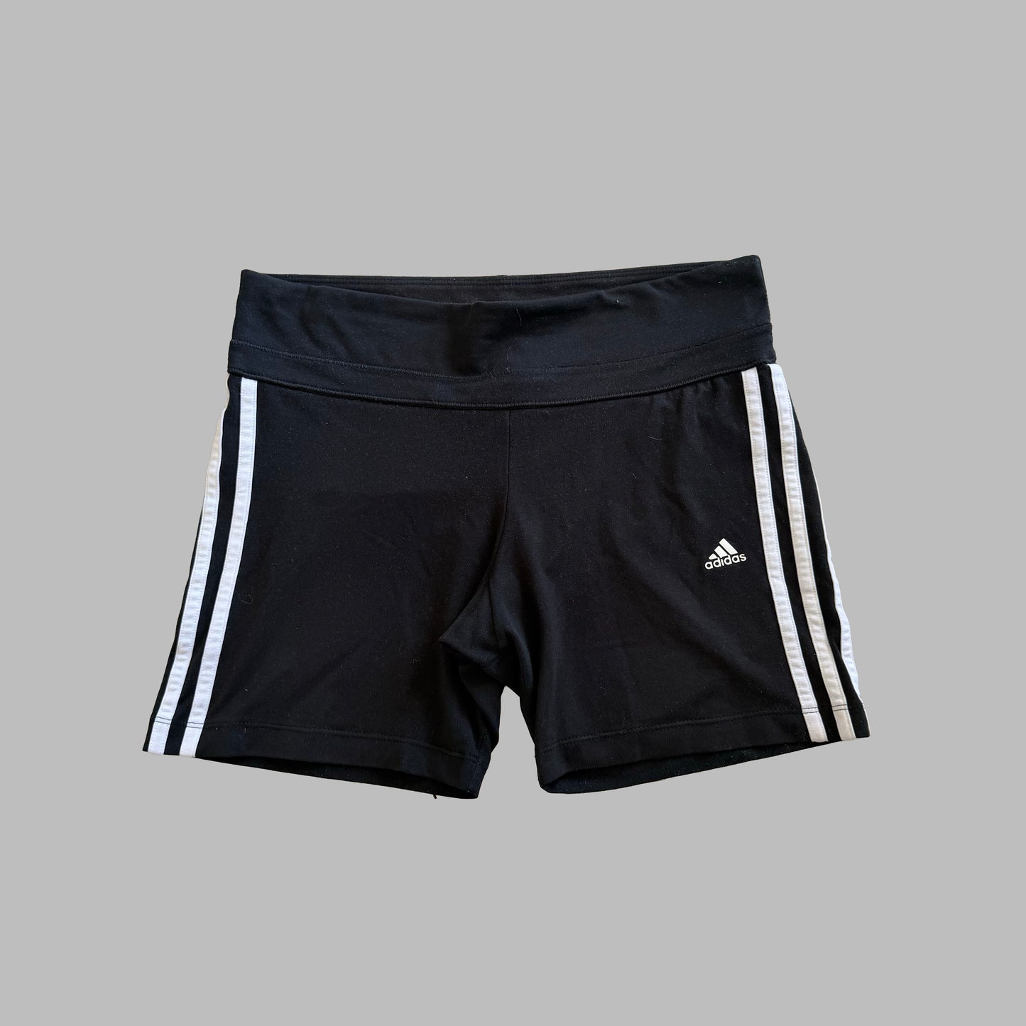 Y2K Adidas Three Stripe Mini Shorts - S