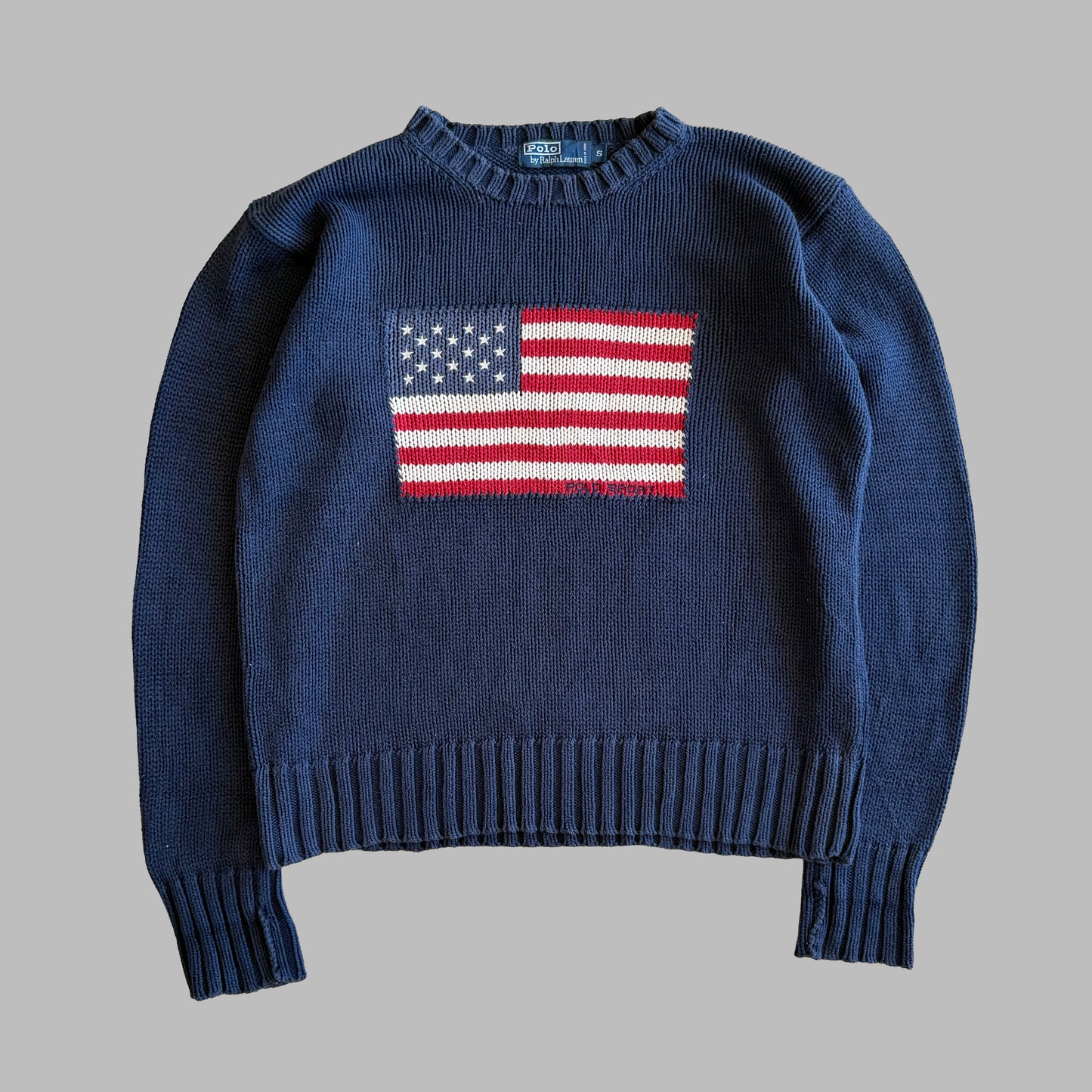 90s Ralph Lauren Flag Heavy Knit - M/L