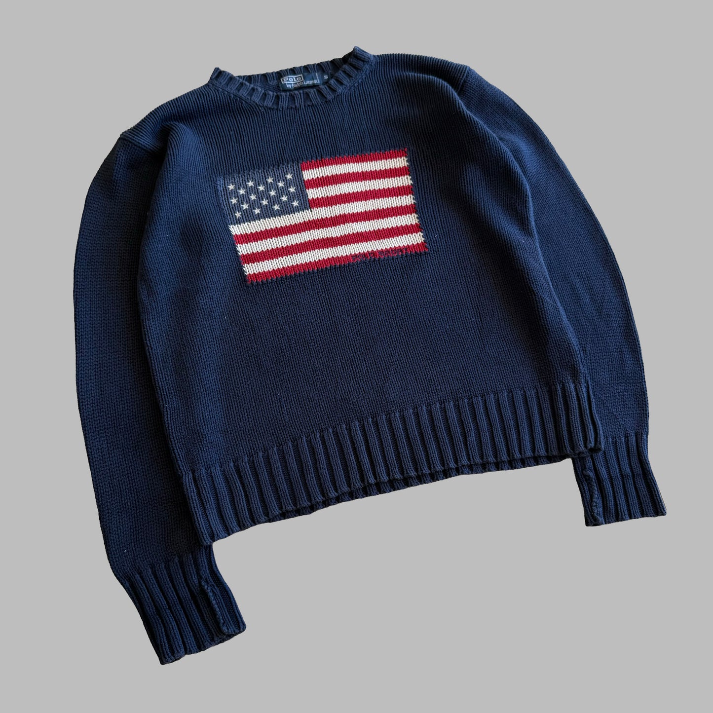 90s Ralph Lauren Flag Heavy Knit - M/L