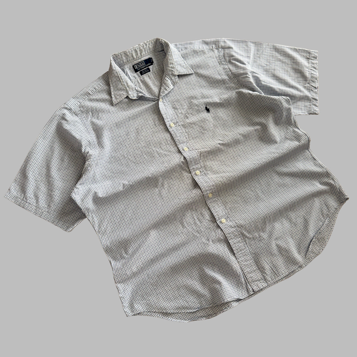 Y2K Polo Ralph Lauren Checkered Button Up Shirt - L