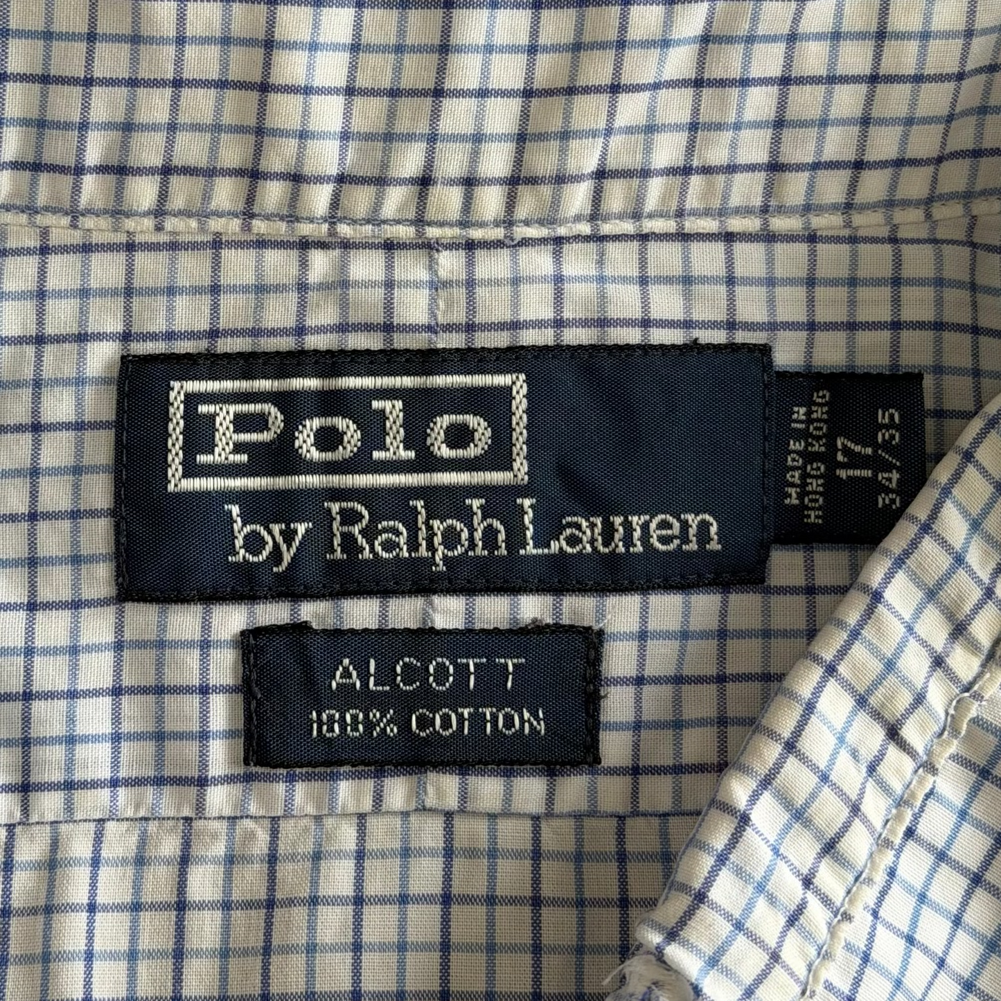 Y2K Polo Ralph Lauren Checkered Button Up Shirt - L